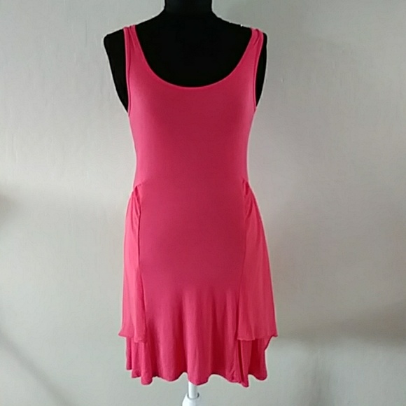 Anthro Pins&Needles tank dress w/sheer overlay - Picture 2 of 8